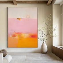 Load image into Gallery viewer, “Soft Pink - Orange Abstract” Abstract Painting on Canvas, Calming Wall Decor DKH992
