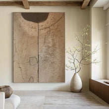 Load image into Gallery viewer, “Brown Abstract Forms” - Minimalist Shapes Art on Canvas DKH1660
