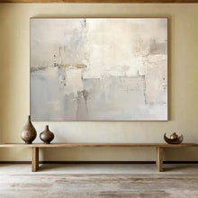 Load image into Gallery viewer, Light - Hued Abstract Minimalist Painting on Canvas - “Whispered Calm” DKH624
