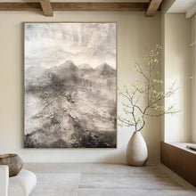 Load image into Gallery viewer, Monochromatic Textured Mountains – Abstract Landscape with Thick Paint DTP256
