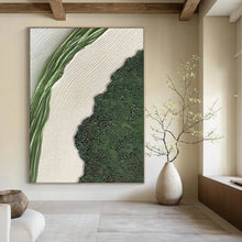 Load image into Gallery viewer, “Textured Nature Shapes” ，Green and white with raised, organic - looking textures. DTP316

