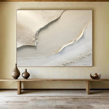 Load image into Gallery viewer, Textured Beige Abstract Minimalist Art for Modern Entryway &amp; Serene Meditation Room DKH040
