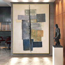Load image into Gallery viewer, Large Geometric Neutral Abstract - Perfect for Modern Office Reception &amp; Contemporary Art Library LargeART0728
