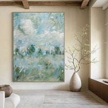 Load image into Gallery viewer, Blue &amp; Green Abstract Landscape Painting, Suited for Coastal Home &amp; Nature - Lover’s Office LargeART1439
