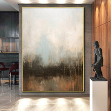 Load image into Gallery viewer, Large - Format Blue - Gray Abstract Mist Art for Modern Bedroom &amp; Spa Retreat LargeART0450

