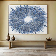 Load image into Gallery viewer, Radiating Blue Abstract Painting for Spa Lounge &amp; Art - Inspired Bedroom DKH212
