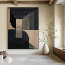 Load image into Gallery viewer, Large - Format Hand - painted Geometric Depth Acrylic Art for Contemporary Offices LargeART0136

