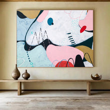 Load image into Gallery viewer, Whimsical Geometric Abstract Painting on Canvas DKH550
