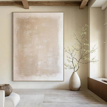 Load image into Gallery viewer, Hand - painted Large - scale Beige Textured Abstract Acrylic Art for Neutral - Toned Bedrooms LargeART0133

