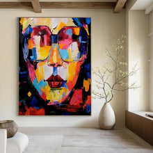 Load image into Gallery viewer, “Colorful Abstract Portrait” - Pop - Art Inspired Art on Canvas DKH1652
