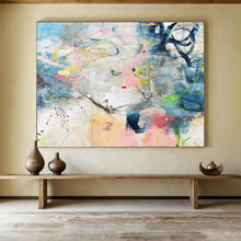 Load image into Gallery viewer, Light &amp; Airy Abstract Art for Coastal Bedroom &amp; Artistic Studio DKH077
