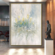 Load image into Gallery viewer, Large - Scale Yellow Flowers in Soft Tones Acrylic for Cozy Bedroom &amp; Elegant Living Room LargeART0304
