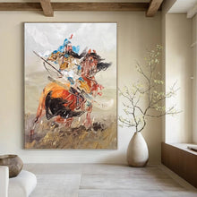 Load image into Gallery viewer, “Guan Yu on Horseback” - Chinese Mythology Art on Canvas DKH1590
