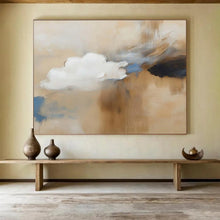 Load image into Gallery viewer, Soft Cloud Abstract Art for Coastal Bedroom &amp; Serene Office DKH090
