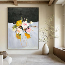 Load image into Gallery viewer, Vibrant Abstract Flower Bouquet Art, Suited for Feminine Bedroom &amp; Charming Café LargeART1995
