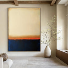 Load image into Gallery viewer, Beige, Orange &amp; Blue Color - Blocked Abstract (Soft) LargeART1951
