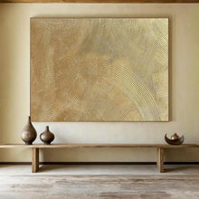 Load image into Gallery viewer, Metallic - Toned Abstract Painting on Canvas: Swirled - Textured Abstraction DKH580
