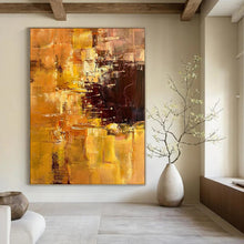 Load image into Gallery viewer, Warm Color - Block Abstract Art, Perfect for Cozy Living Room &amp; Artistic Dining Area LargeART2302
