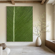 Load image into Gallery viewer, Green Leaf Vein Abstract Painting, Suited for Nature - Lover’s Office &amp; Botanical Café LargeART1429
