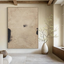 Load image into Gallery viewer, “Ethereal Beige and Black” - Monochromatic Abstract Art on Canvas DKH1421
