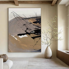 Load image into Gallery viewer, Desert Wind Trails – Earthy Tones with Dynamic Black Strokes DTP201
