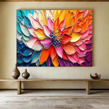 Load image into Gallery viewer, Colorful Flower “Blossom Burst” Painting on Canvas, Vivid Floral Art DKH866

