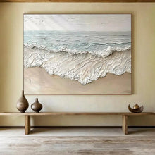 Load image into Gallery viewer, Textured Beach Waves - Coastal Entryway Art LargeART1581
