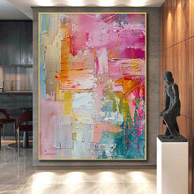 Load image into Gallery viewer, Hand - painted Large - sized Colorful Abstract Composition Acrylic Art for Artistic Studios LargeART0089
