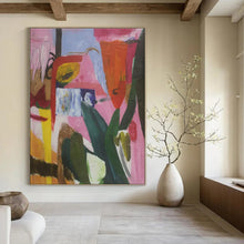 Load image into Gallery viewer, Pink - Toned Abstract Shapes Painting - Suited for Feminine Boudoir &amp; Chic Boutique LargeART1410
