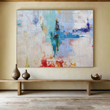 Load image into Gallery viewer, Hand - painted Colorful Abstract Layers Acrylic Art for Vibrant Office Break Rooms LargeART1737
