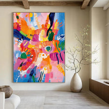 Load image into Gallery viewer, “Color Carnival Flowers” – Joyful Floral Acrylic Painting with Bold Strokes DTP287
