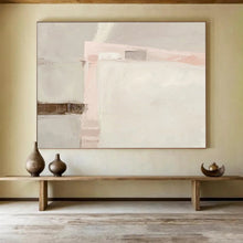 Load image into Gallery viewer, Soft Pink And Beige Minimalist Abstract Painting On Canvas DKH432
