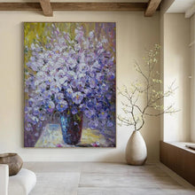 Load image into Gallery viewer, Impressionistic Purple Flower Bouquet Abstract Painting - Suits Dining Room &amp; Conservatory LargeART2350
