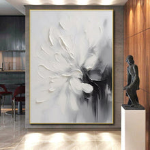 Load image into Gallery viewer, Custom Large Textured White Flower Art - Perfect for Romantic Bedroom &amp; Elegant Spa LargeART0767
