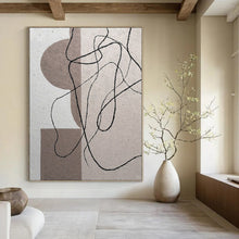 Load image into Gallery viewer, Minimalist Line and Shape Art, Great for Scandinavian Office &amp; Modern Hallway LargeART1087
