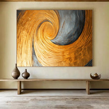 Load image into Gallery viewer, Golden Spiral Motion Large - scale acrylic painting DLZ176
