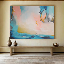 Load image into Gallery viewer, Blue - Pink Abstract Figure Painting - Ideal for Bohemian Bedroom &amp; Art Café DKH021
