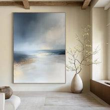 Load image into Gallery viewer, Misty Sea Abstract Art for Nautical Beach House Bedroom &amp; Tranquil Seaside Restaurant LargeART0939
