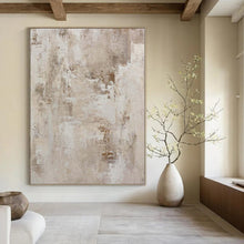 Load image into Gallery viewer, Oversized Hand - painted Neutral Tones Abstract Acrylic Art for Minimalist Hallways LargeART0152
