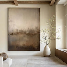 Load image into Gallery viewer, Beige Textured Gradient Abstract Painting, Ideal for Neutral - Toned Living Room &amp; Modern Spa LargeART1467
