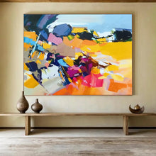 Load image into Gallery viewer, Vibrant Abstract Chaos: Energetic Color Explosion Large - Scale Hand - painted Abstract Acrylic Art DLZ187
