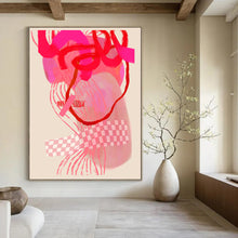 Load image into Gallery viewer, Playful Pink Abstract Composition, Perfect for Trendy Boutique &amp; Girly Teen Bedroom LargeART2000
