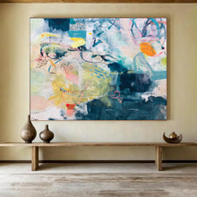 Load image into Gallery viewer, Colorful Mixed - Media Abstract Art for Eclectic Lounge &amp; Creative Coworking DKH076
