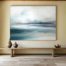 Load image into Gallery viewer, Muted Sea and Sky Abstract Calm Abstract acrylic painting DLZ047
