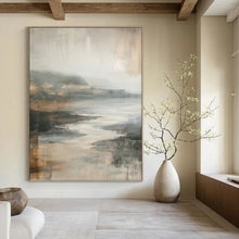 Load image into Gallery viewer, “Muted Coastal Landscape” Abstract Painting on Canvas, Serene Bedroom Decor DKH1001
