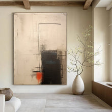 Load image into Gallery viewer, Black, White, and Red Abstract Canvas Painting, Great for Bold Living Room &amp; Creative Agency LargeART1291
