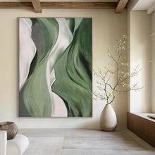 Load image into Gallery viewer, “Gold - Leafed Tree Silhouette” Abstract Painting on Canvas, Elegant Dining Room Decor DKH1054

