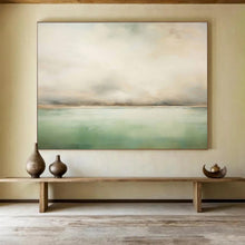 Load image into Gallery viewer, Soft Green - Blue Abstract Seascape for Minimalist Bathroom &amp; Relaxing Yoga Room DKH159
