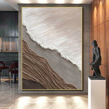 Load image into Gallery viewer, Large Neutral Textured Layers - Great for Minimalist Bedroom &amp; Zen - Inspired Spa LargeART0726
