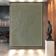 Load image into Gallery viewer, Grand Hand - painted Textured Wave Abstraction Acrylic Art for Minimalist - Inspired Hallways LargeART0253
